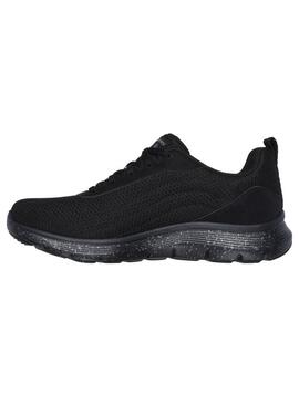 Zapatilla Mujer Skechers Flex Appeal Negro Waterpr