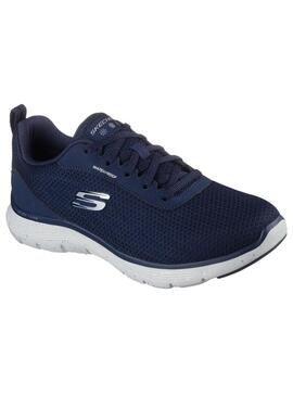 Zapatilla Mujer Skechers Flex Appeal Marino Waterp