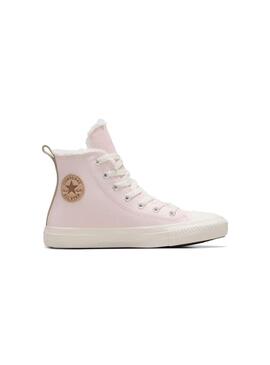 Zapatilla Niña Converse All Star Leather & Sherpa Rosa