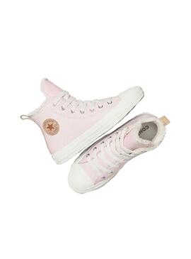 Zapatilla Niña Converse All Star Leather & Sherpa Rosa