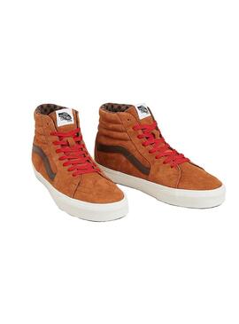 Zapatilla Hombre Vans SK8-Hi Pigs Rust Marrón Rojo