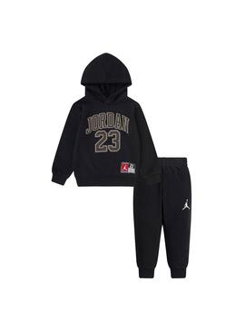 Chandal Niño/a Jordan Hoody Negro Dorado