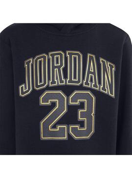 Sudadera Niño/a Nike Jordan Negro Dorada