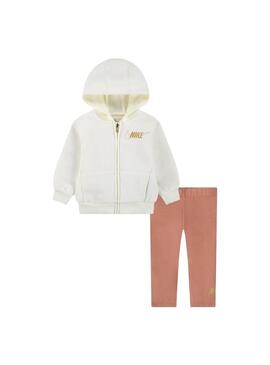 Chandal Baby Nike Legging Set Beige Caldera