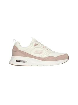 Zapatilla Mujer Skechers Air Court Beige Rosa