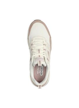 Zapatilla Mujer Skechers Air Court Beige Rosa