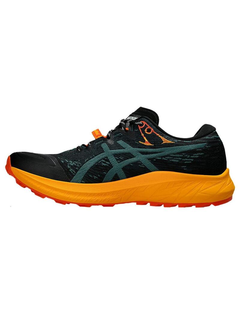 Zapatilla Hombre Asics Fuji Lite 5 Verde Naranja