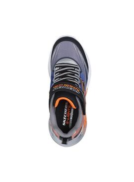 Zapatilla Skechers Niño Flex Glow Negro/naranja