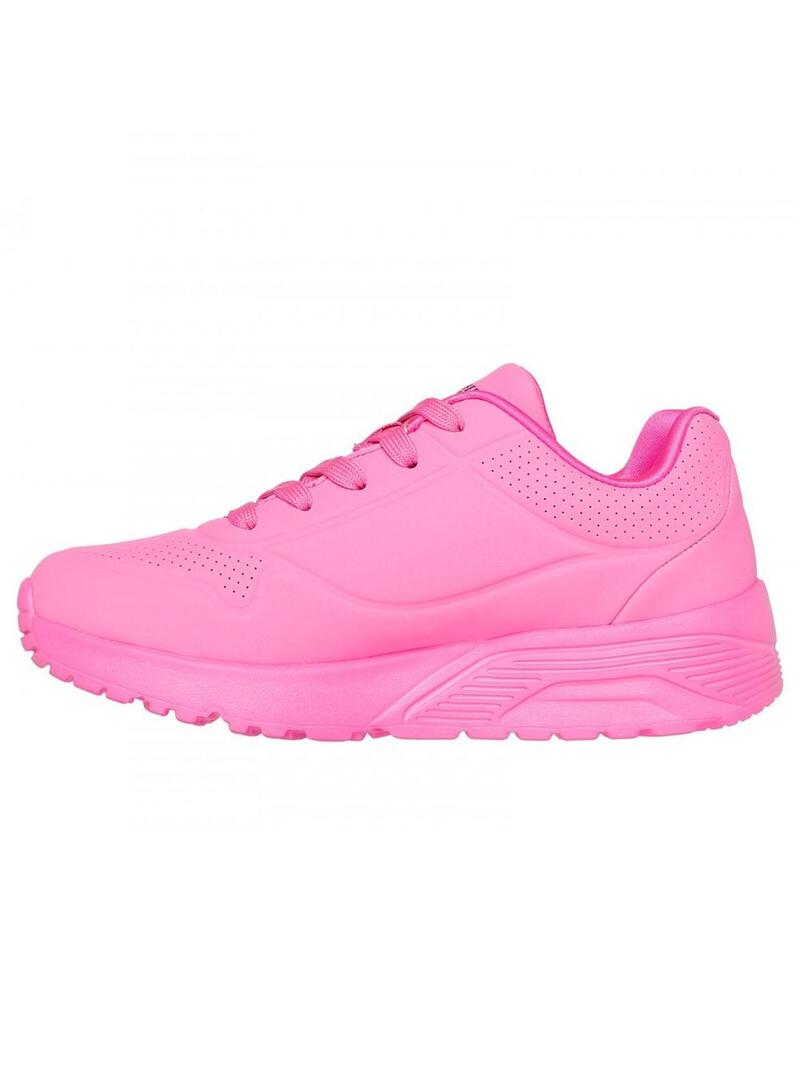 Zapatilla Niña Skechers UNo Lite Corazones Rosa