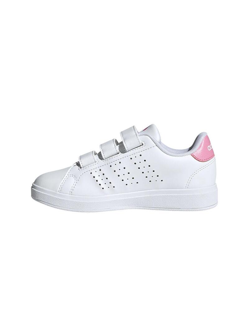 Zapatilla Niña/o adidas Advantage Base Blanca Rosa