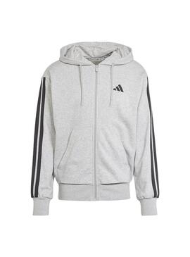 Sudadera Hombre adidas 3S Ft Gris