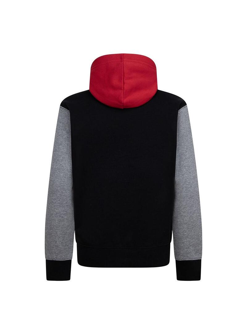 Sudadera Niño/a Jordan Negra Rojo