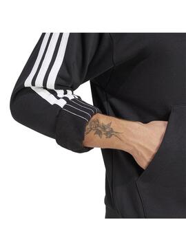 Sudaderas Hombre adidas 3S Negra