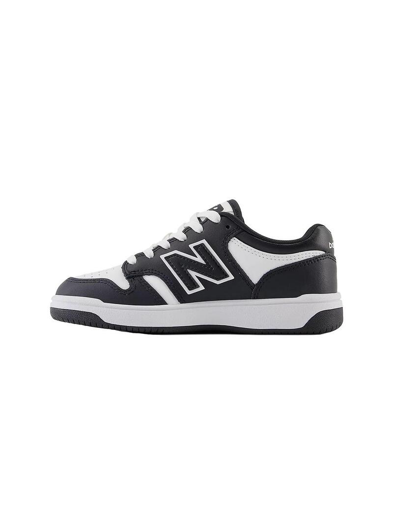 Zapatilla Niño/a New Balance 480BW Negra Blanca