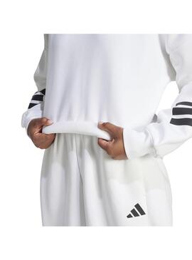 Sudadera Mujer adidas Fi 3S Blanca