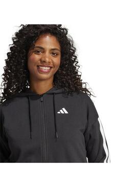 Sudadera Mujer adidas 3S Ft Fz Negra