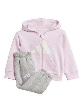 Chandal Niña/o adidas Bl Fz Rosa Gris