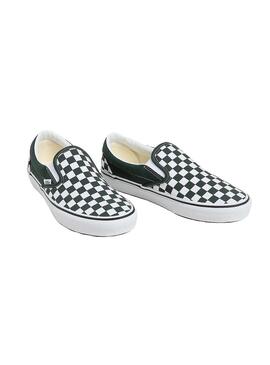 Zapatilla Hombre Vans Slip-On Verde Blanco