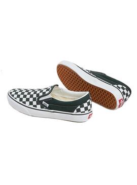 Zapatilla Hombre Vans Slip-On Verde Blanco