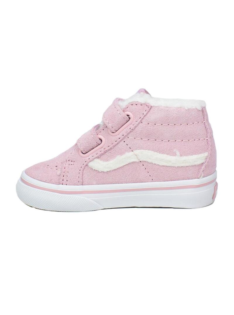 Zapatilla Baby Vans Sk8-mid V Rosa