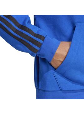 Sudadera Hombre adidas 3S Ft Hd Azul Royal