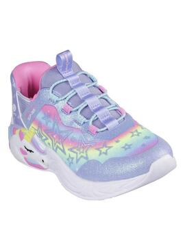 Zapatilla Niña Skechers Unicorn Slip Ins Estrellas