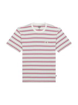 Camiseta Hombre Dickies Lewistown Stripe Blanca Ro