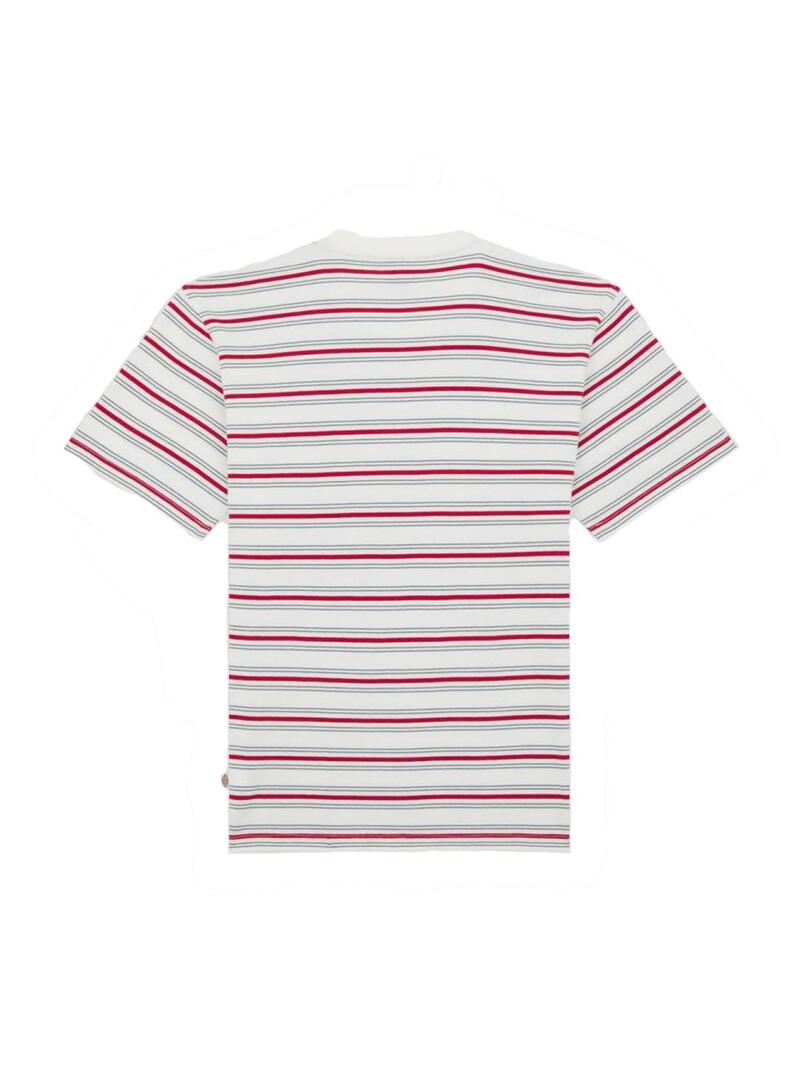 Camiseta Hombre Dickies Lewistown Stripe Blanca Ro