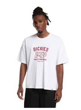 Camiseta Hombre Dickies Laundry Boxy  Blanca