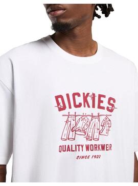 Camiseta Hombre Dickies Laundry Boxy  Blanca