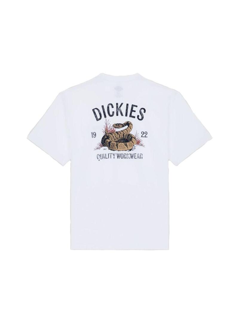 Camiseta Hombre Dickies Snake Blanca