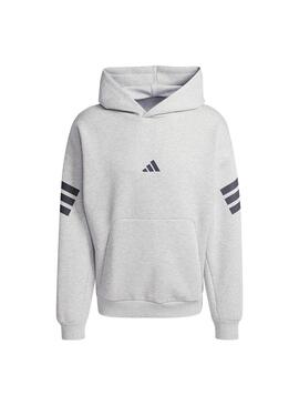 Sudadera Hombre adidas Fi 3S Hd Gris