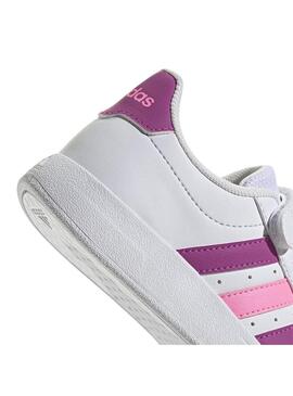 Zapatilla Niña adidas Breaknet 2.0 Blanco/Rosa