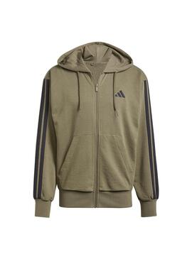 Sudadera Hombre adidas 3S FT Fz Verde