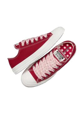 Zapatilla Mujer Converse Ctas OX Vichy Roja