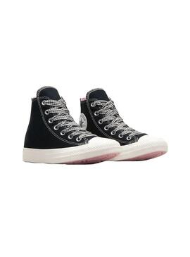 Zapatilla Mujer Converse Ctas Hi Vichy Negro