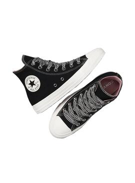 Zapatilla Mujer Converse Ctas Hi Vichy Negro