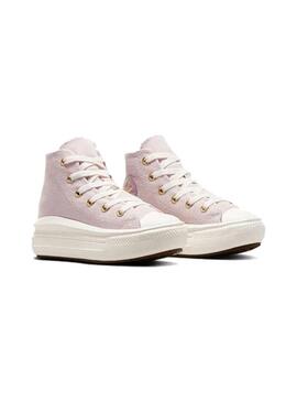 Zapatilla Niño/a Converse Move Hi Gold Luxe Rosa