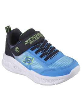 Zapatilla Niño Skechers S Lights Krendox Azul