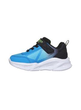 Zapatilla Baby Skechers S Lights Krendox Azul