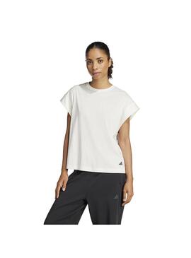 Camiseta Mujer adidas Yoga T Crema