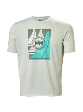 Camiseta Hombre Helly Hansen Race Sailing Verde