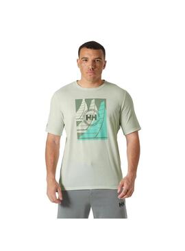 Camiseta Hombre Helly Hansen Race Sailing Verde