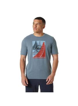 Camiseta Hombre Helly Hansen Race Sailing Azul