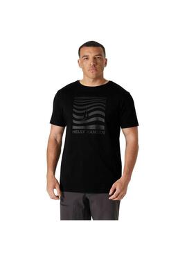 Camiseta Hombre Helly Hansen Shoreline Negra