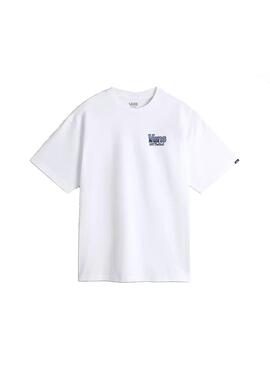 Camiseta Hombre Vans Legacy Blanca Azul