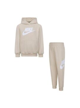 Chandal Niño/a Nike Club Flecce Beige