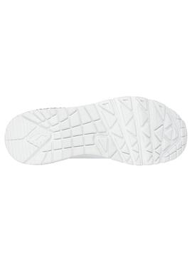 Zapatilla Mujer Skechers One Love Blanca Dorada