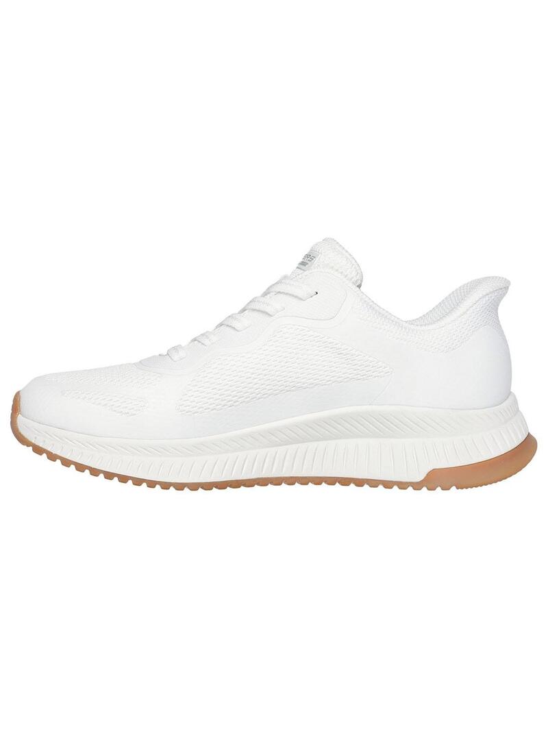 Zapatilla Mujer Skechers Bobs Squad Slip-ins Blanc