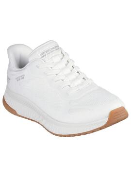 Zapatilla Mujer Skechers Bobs Squad Slip-ins Blanc